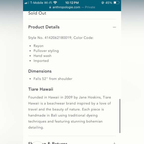 Anthropologie Tiare Hawaii Dahlia V-Neck Maxi Dress - Picture 8 of 8